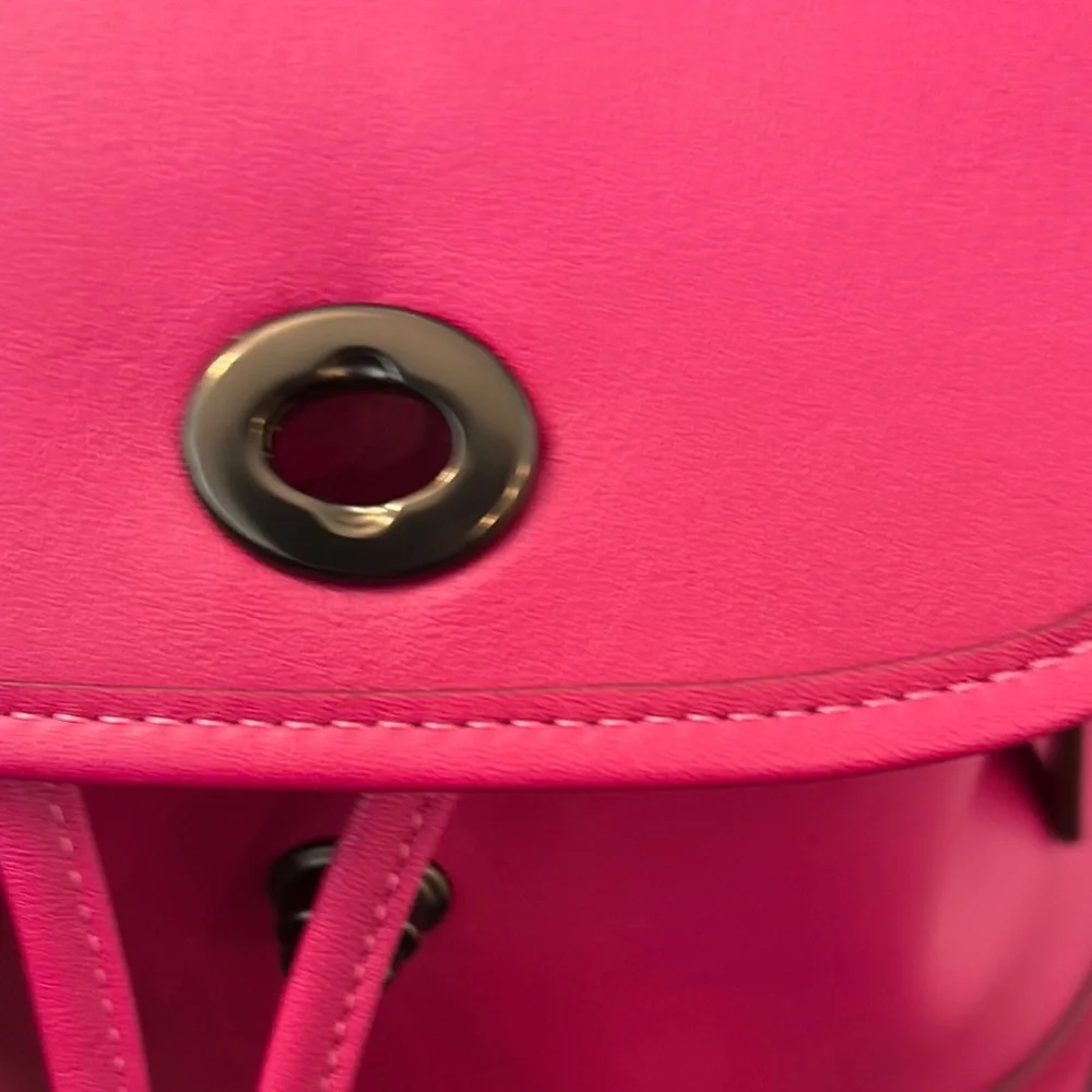 Coach Pink Leather Backpack - Picture 7 of 9